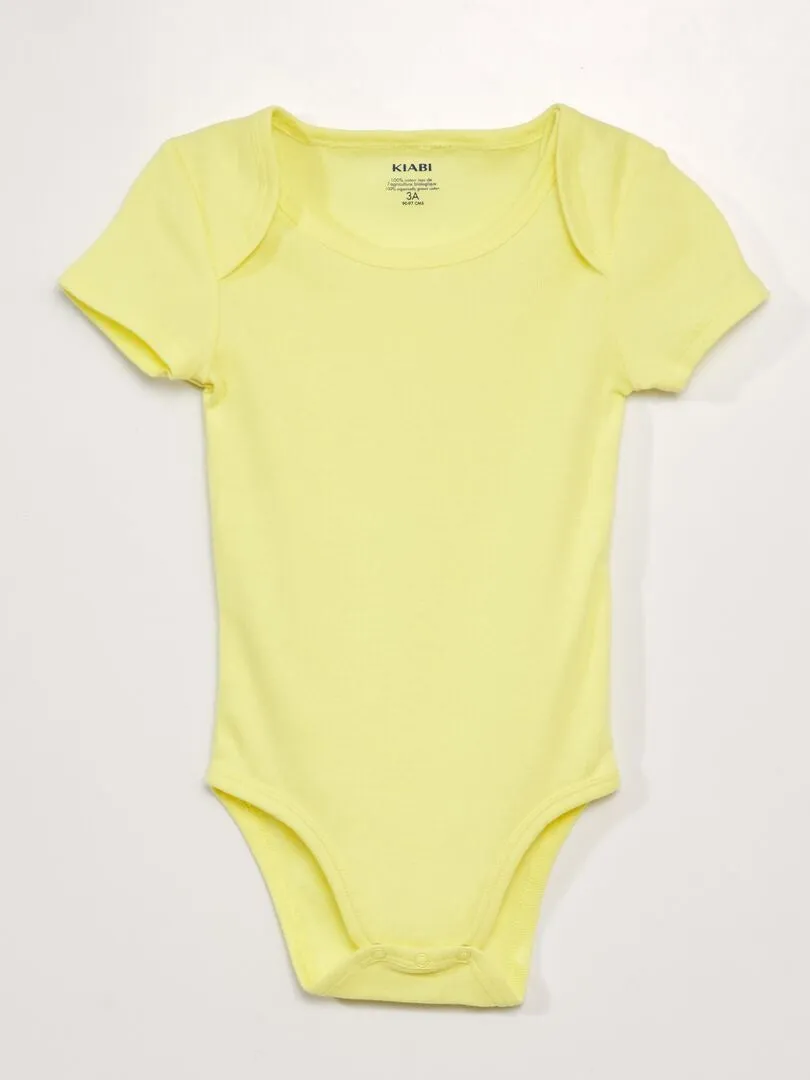 PACK DE 3 BODIES DE ALGODóN  SO EASY  AMARILLO