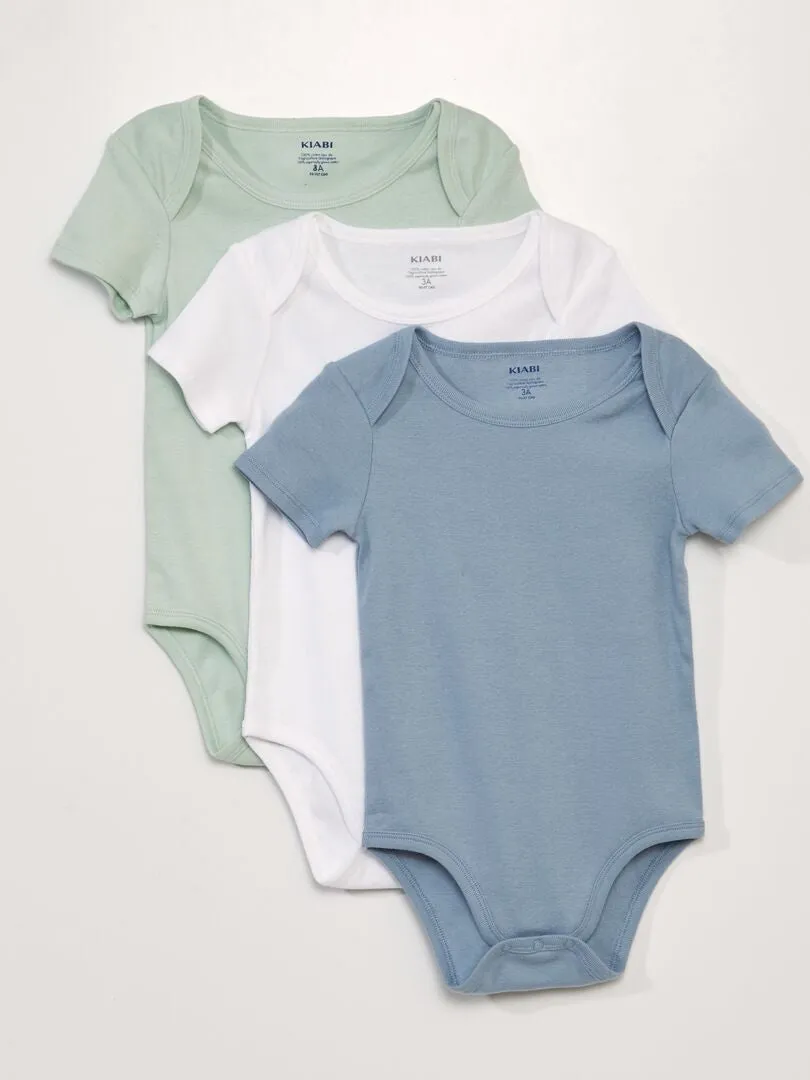 PACK DE 3 BODIES DE ALGODóN  SO EASY  AZUL