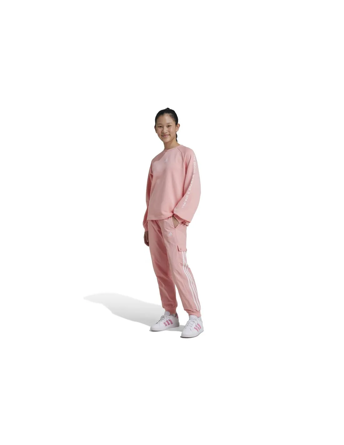 Pantalones adidas Street Jam Woven Cuffed Cargo Niña Rosa