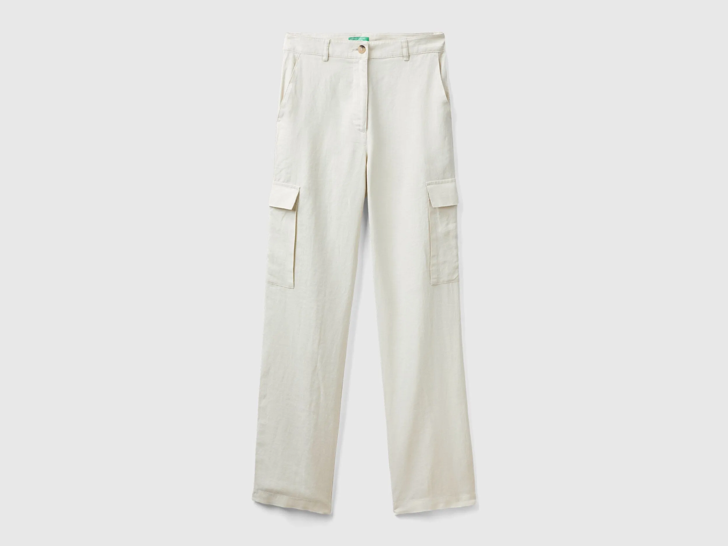 Pantalones cargo de lino puro