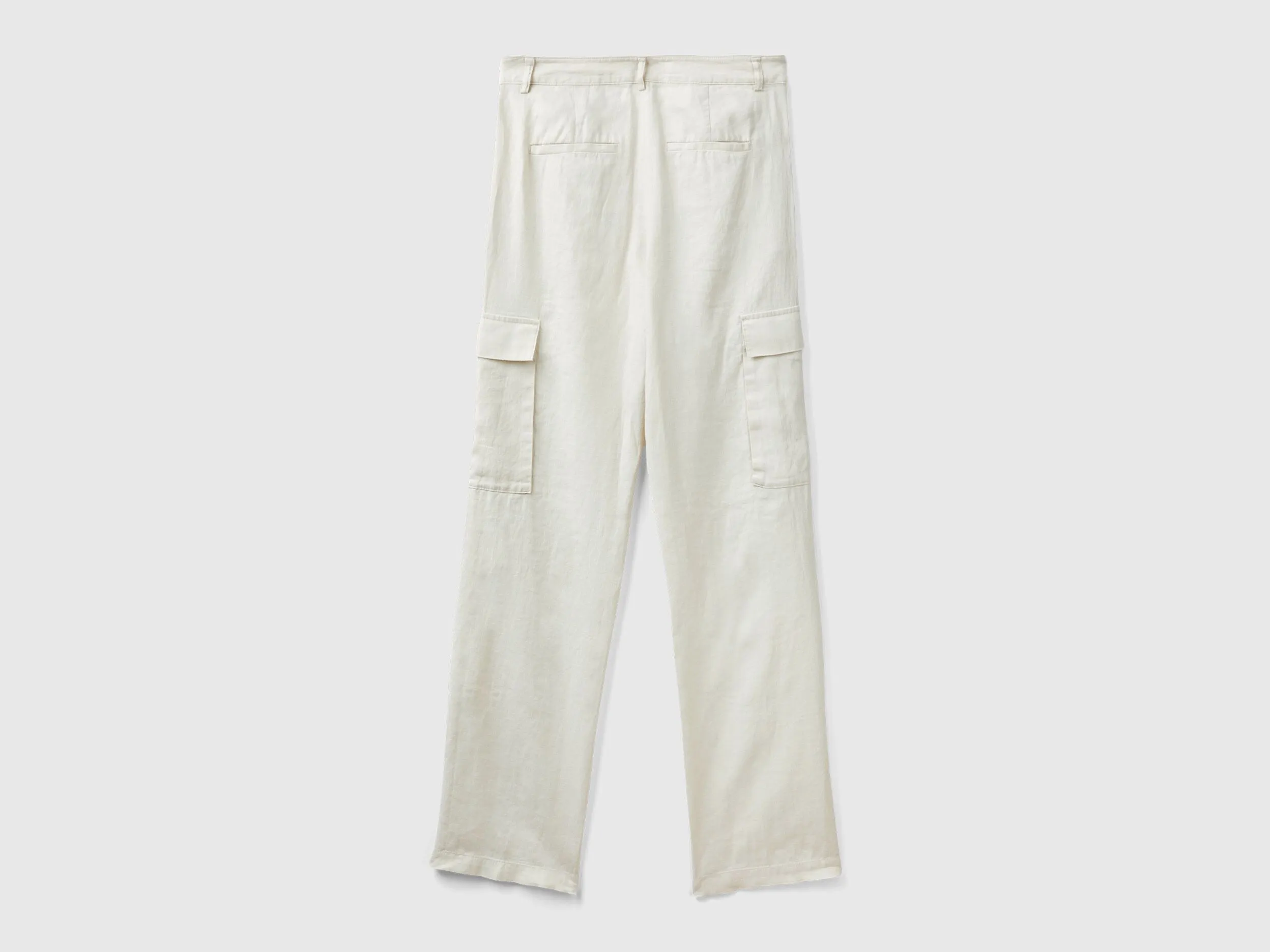 Pantalones cargo de lino puro