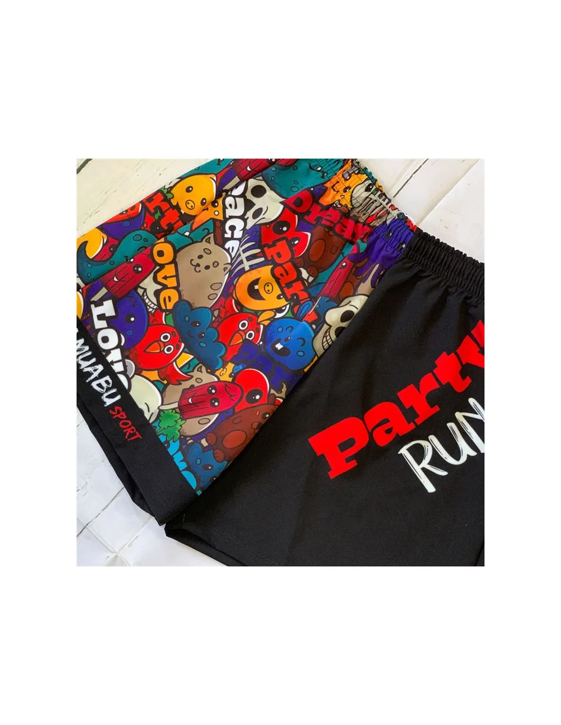 Pantalones de running Kamuabu Partyrun negro