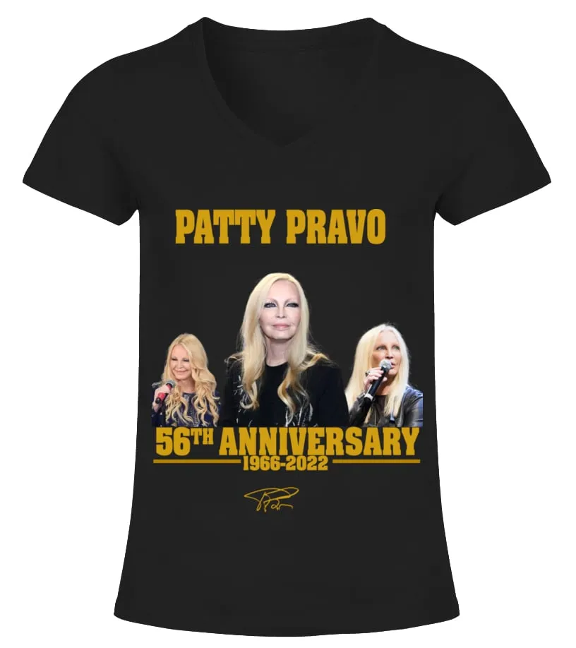 PATTY PRAVO 56TH ANNIVERSARY Camiseta cuello pico Mujer