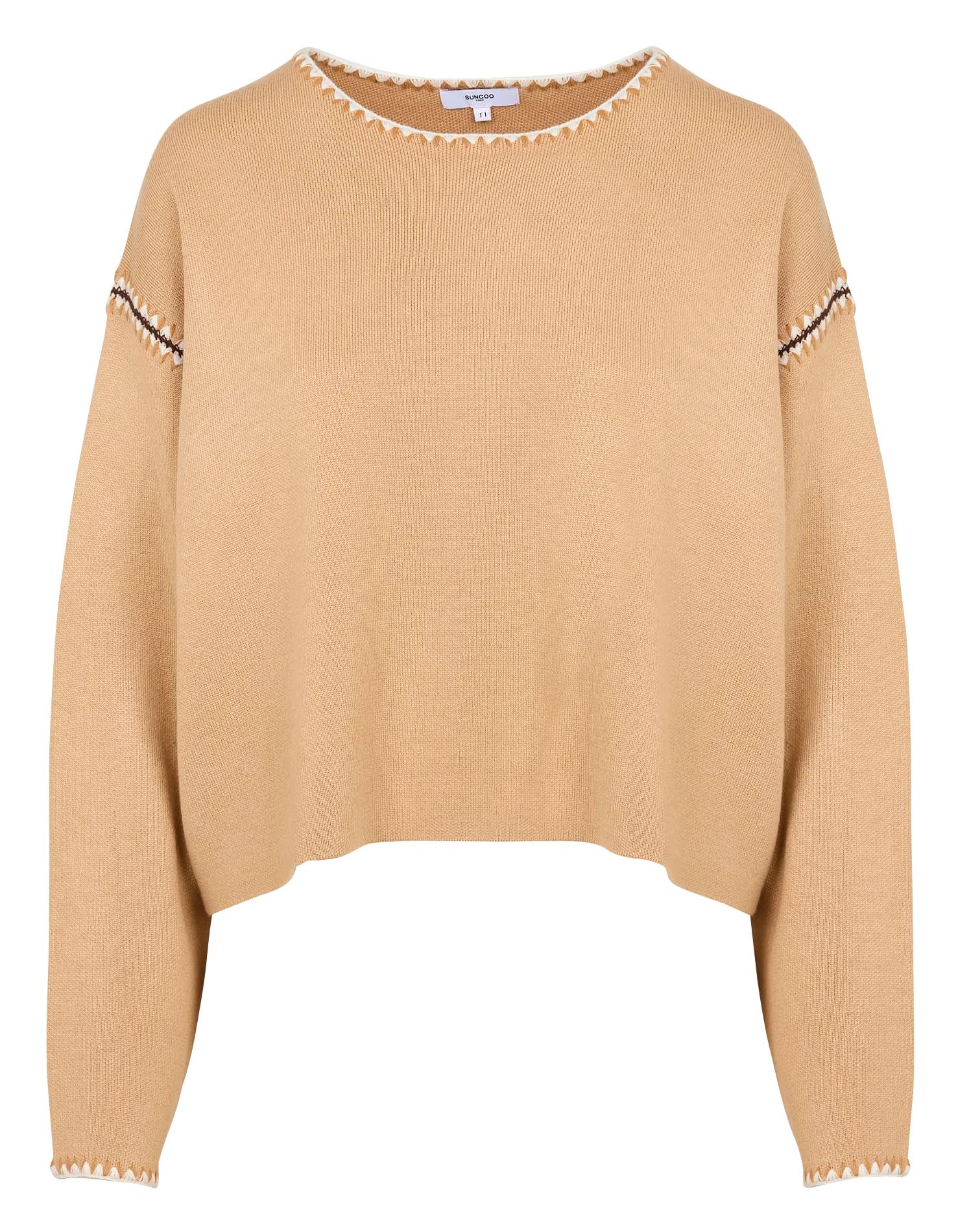 PERATOL  SUéTER CUELLO REDONDO EN BEIGE