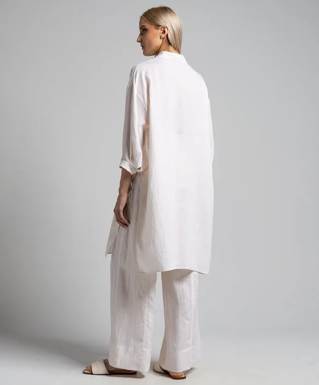 Peserico Beige tunic with monil chain