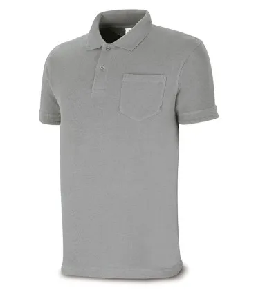 Polo c/bolsillo m/corta gris MARCA l 1288 POLG