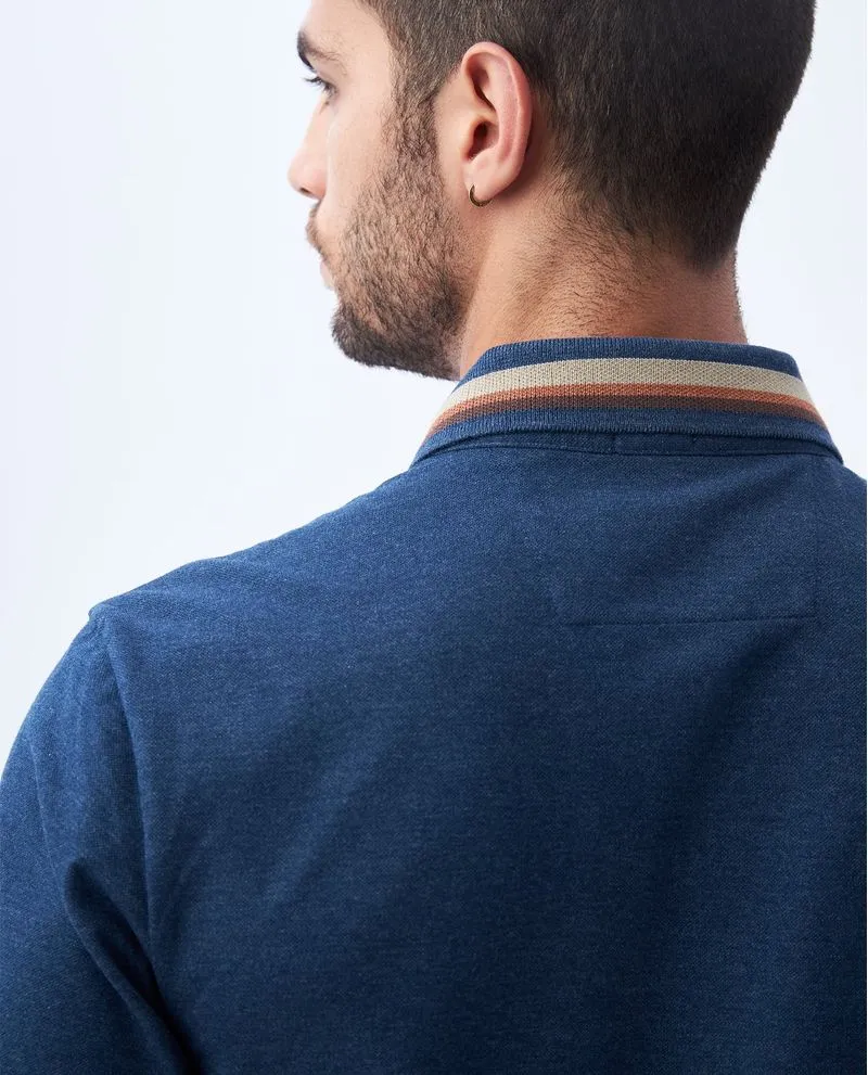 Polo con mini aberturas en ruedo para hombre