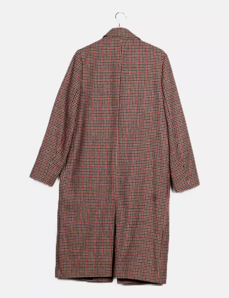 Primark Abrigo gris pata de gallo