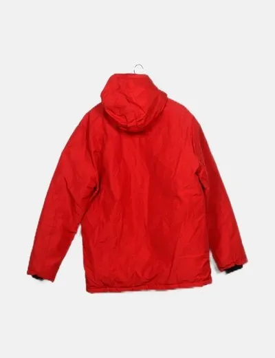 Pull&Bear Abrigo impermeable rojo