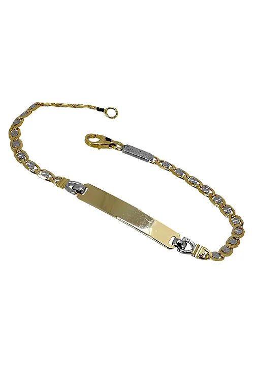 Pulsera de oro 18 ktes, esclava para niña, especial primera comunión. 003_0218