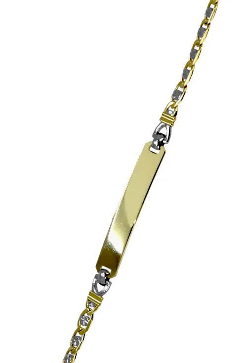 Pulsera de oro 18 ktes, esclava para niña, especial primera comunión. 003_0218