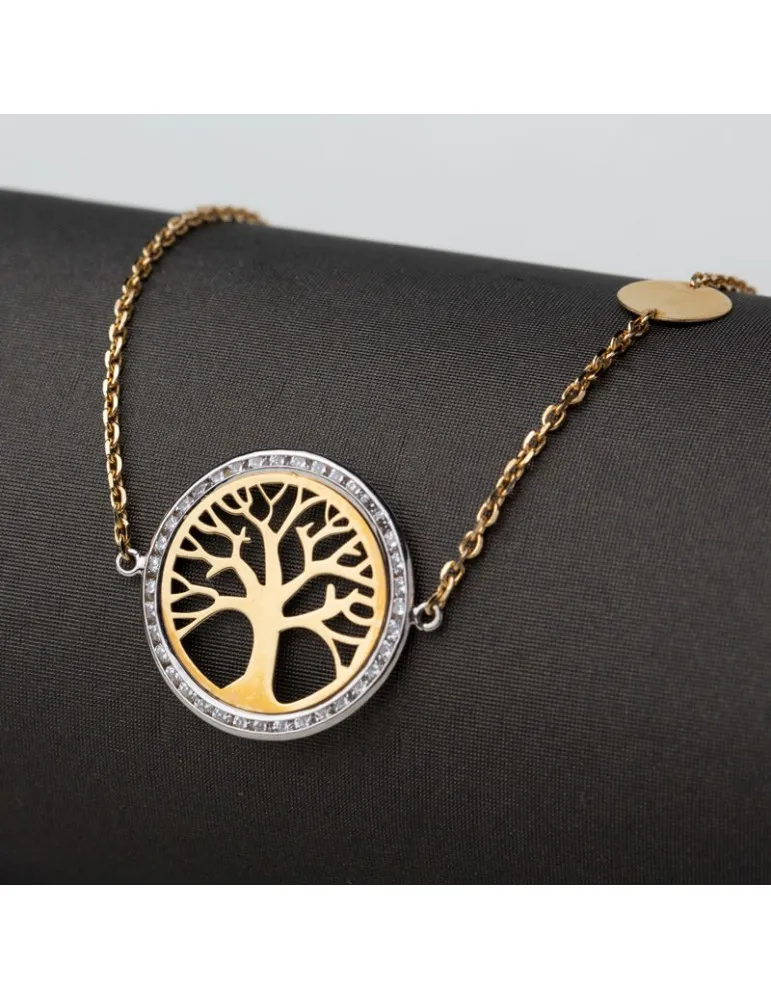Pulsera Oro 18k Mujer Árbol de la Vida