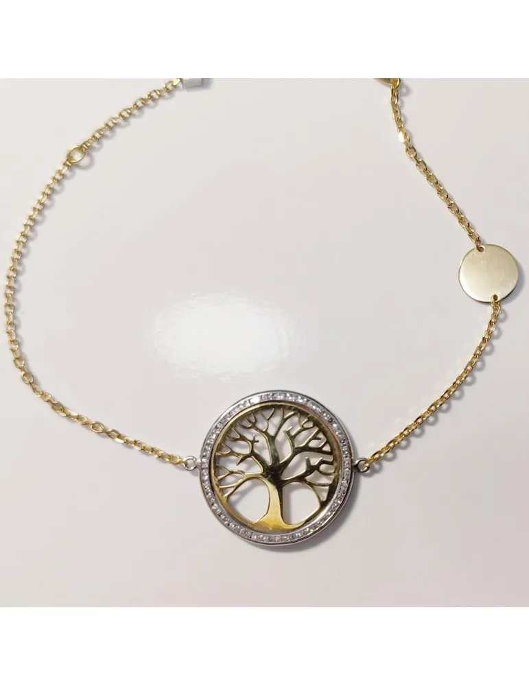 Pulsera Oro 18k Mujer Árbol de la Vida