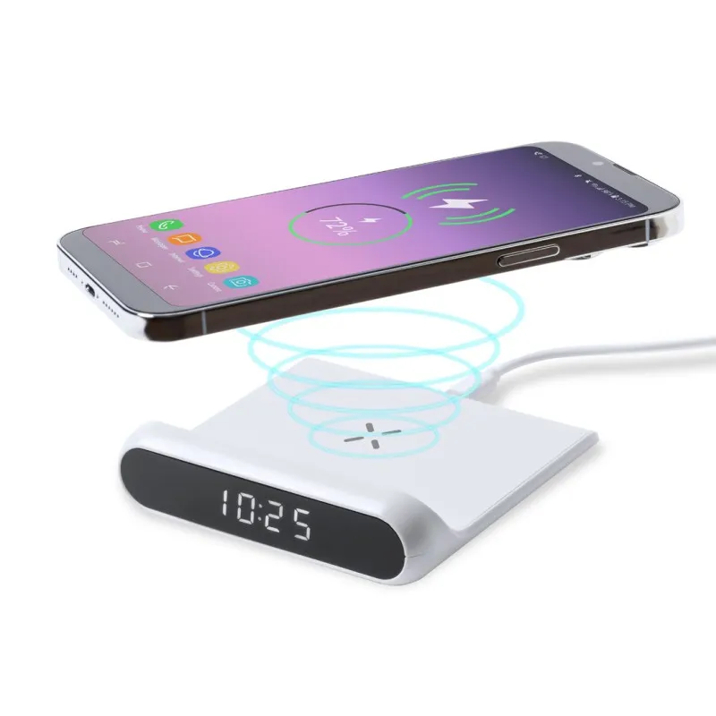Reloj Cargador Thumal Inalámbrico 10W. Conexión USB