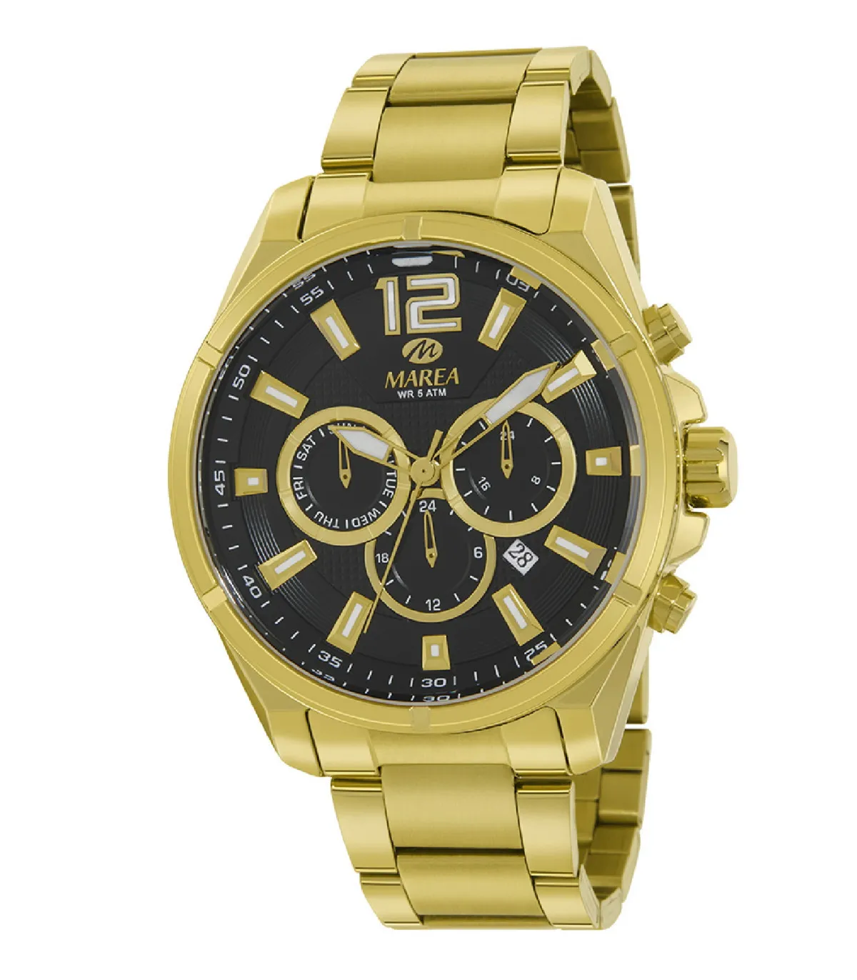 RELOJ MAREA HOMBRE DORADO MULTIFUNCION  B54226/5