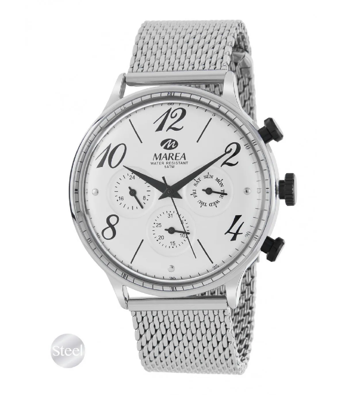 RELOJ MAREA HOMBRE MALLA MILANESA ACERO INOXIDABLE  B36154/1
