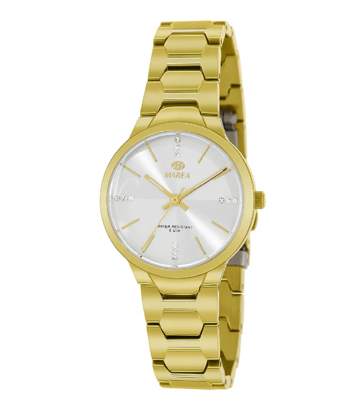 RELOJ MAREA MUJER ACERO DORADO Y CIRCONITAS  B54203/3