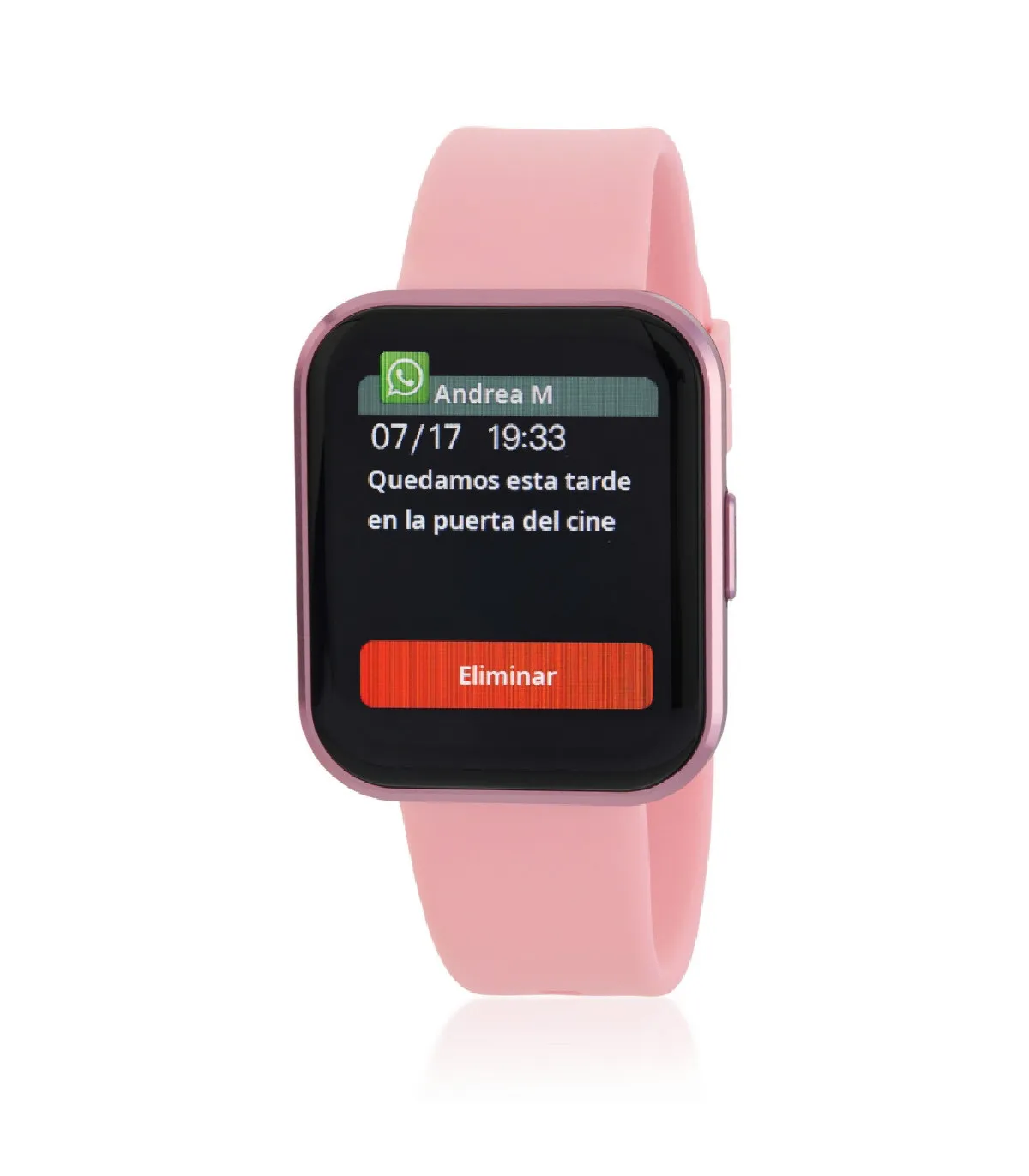 RELOJ MAREA SMARTWATCH MUJER CUADRADO SILICONA ROSA  B63003/3
