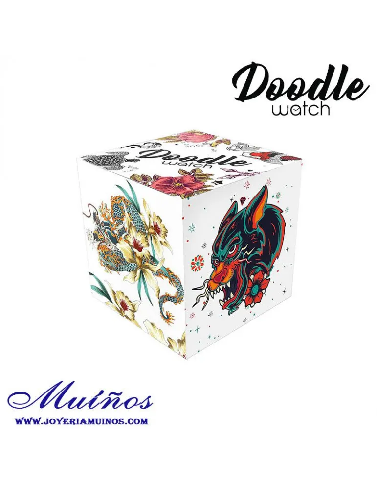 Reloj Tatuaje Calavera Rojo
