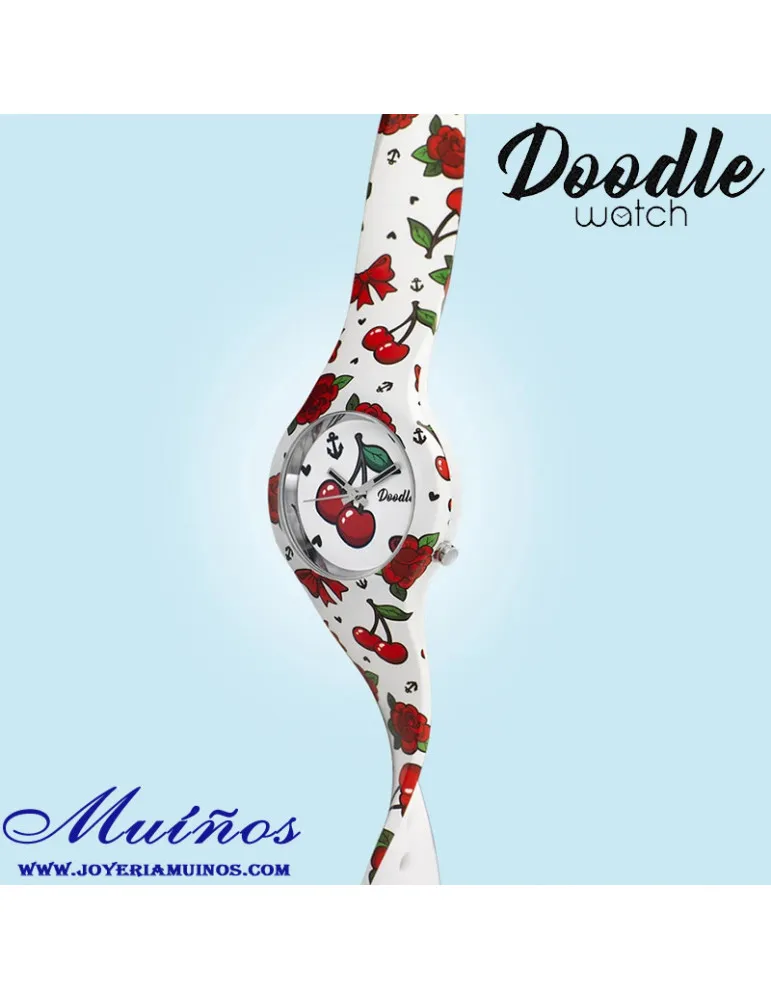 Reloj tatuaje mujer 35mm Cerezas