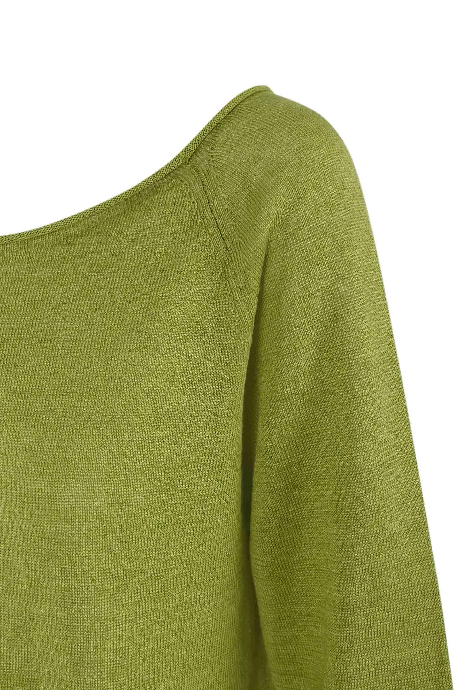 Rinen, green linen knit jumper