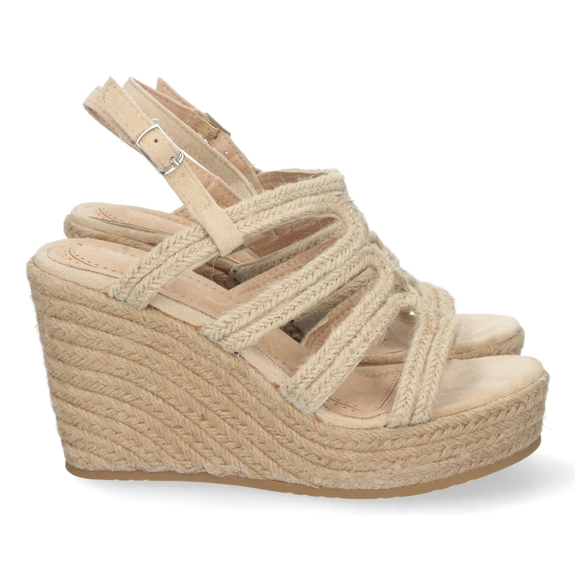 SANDALIA CUñA BUYA  BEIGE