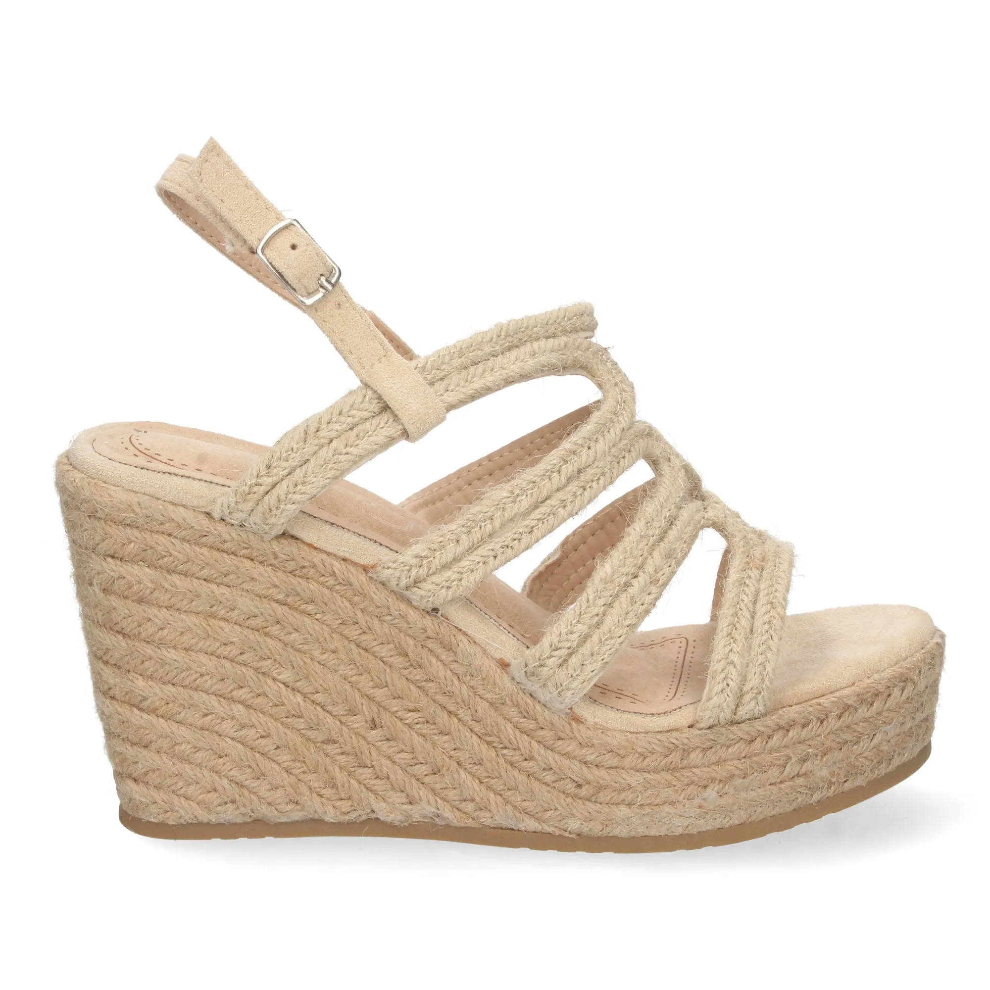 SANDALIA CUñA BUYA  BEIGE