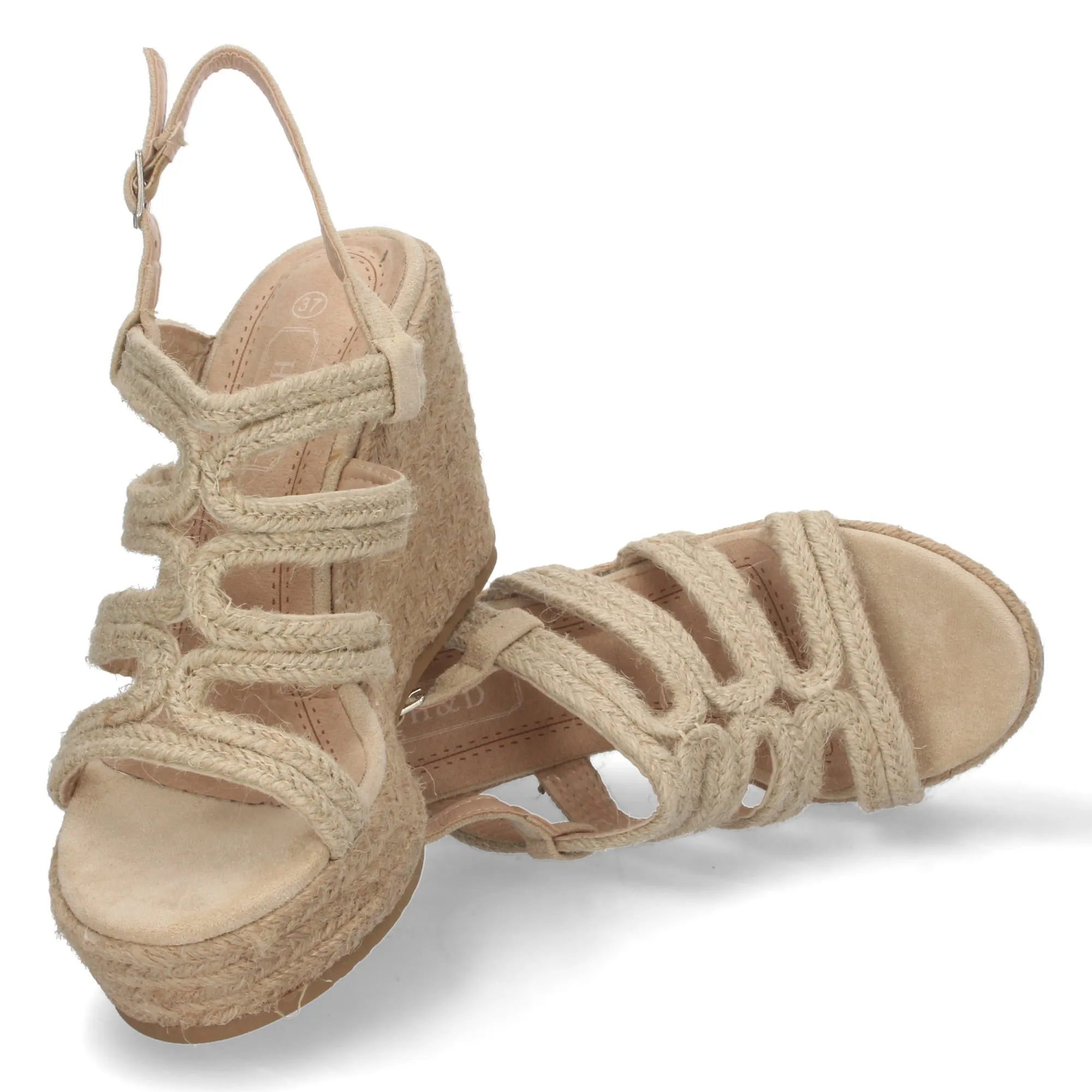 SANDALIA CUñA BUYA  BEIGE