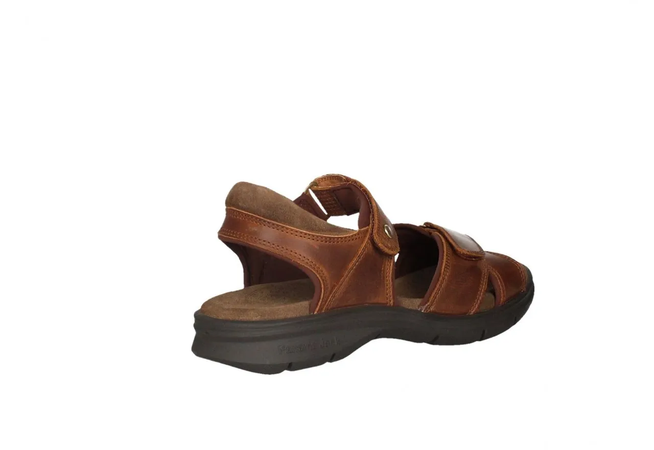Sandalia Piel Cuero Velcro Pala y Velcro Empeine Picado
