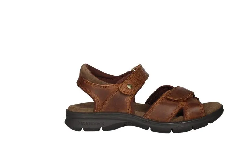 Sandalia Piel Cuero Velcro Pala y Velcro Empeine Picado
