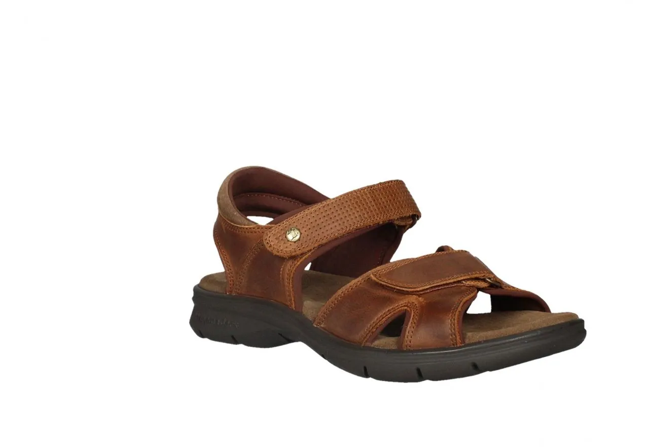 Sandalia Piel Cuero Velcro Pala y Velcro Empeine Picado