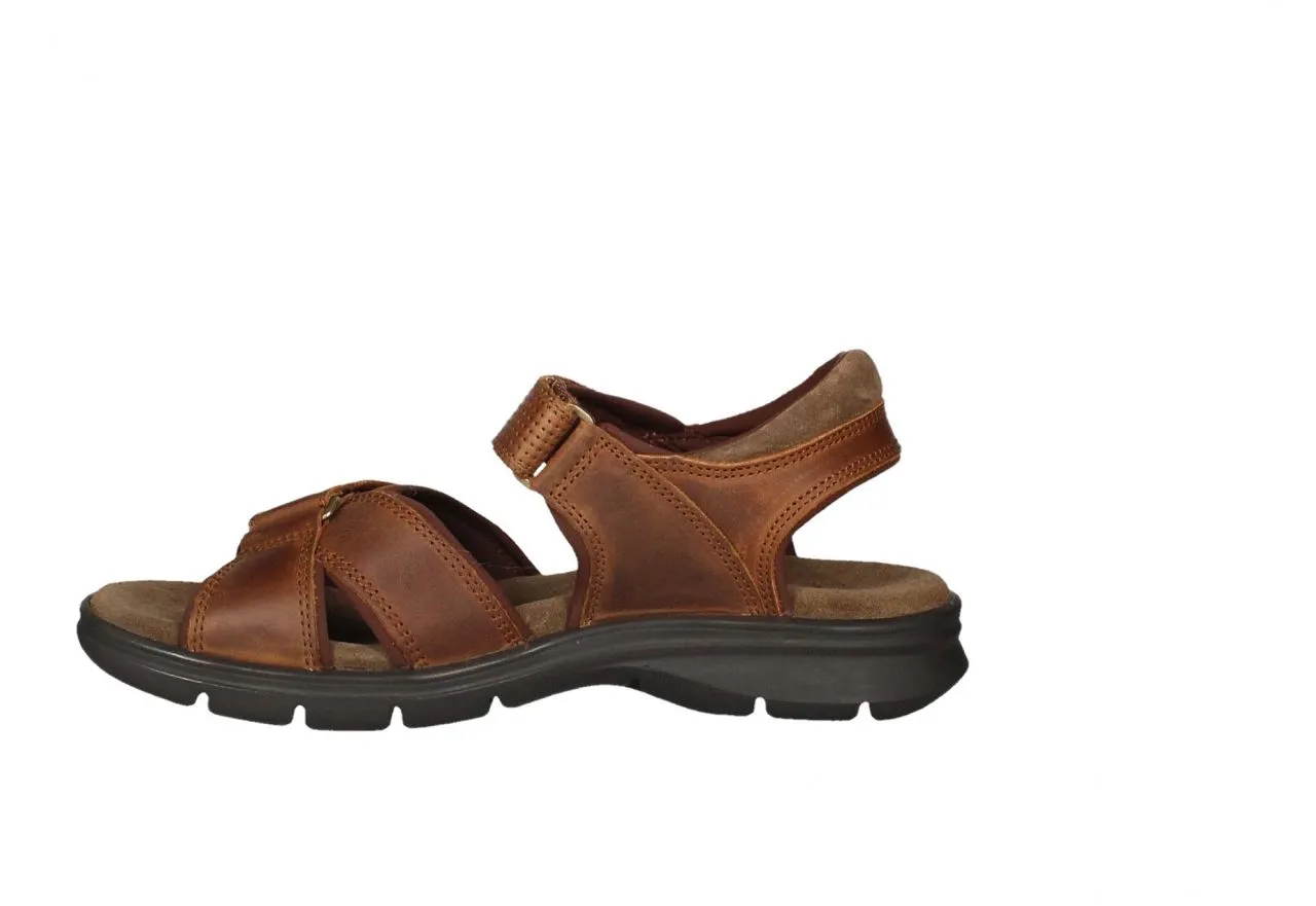 Sandalia Piel Cuero Velcro Pala y Velcro Empeine Picado