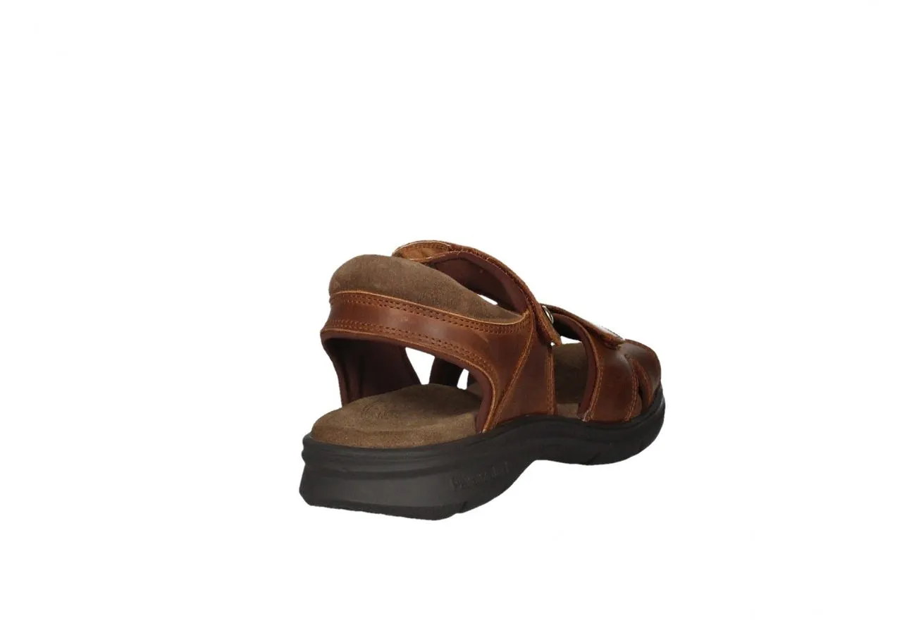 Sandalia Piel Cuero Velcro Pala y Velcro Empeine Picado