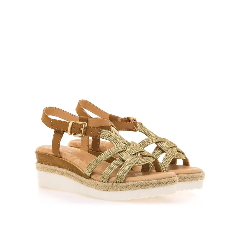 Sandalias Casual de Mujer MTNG ELIF Oro 56924
