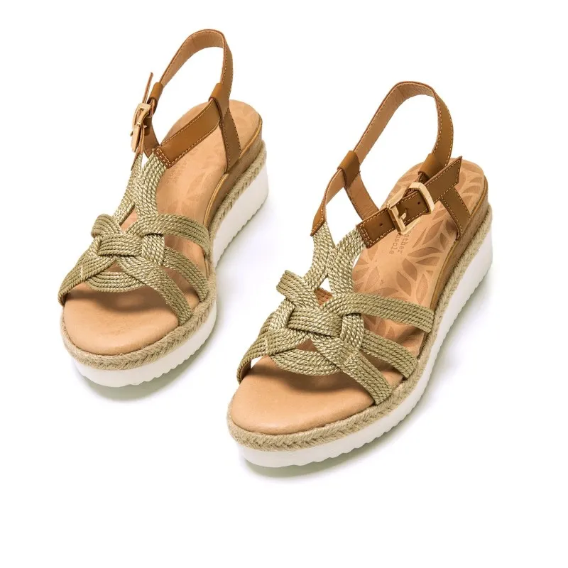 Sandalias Casual de Mujer MTNG ELIF Oro 56924