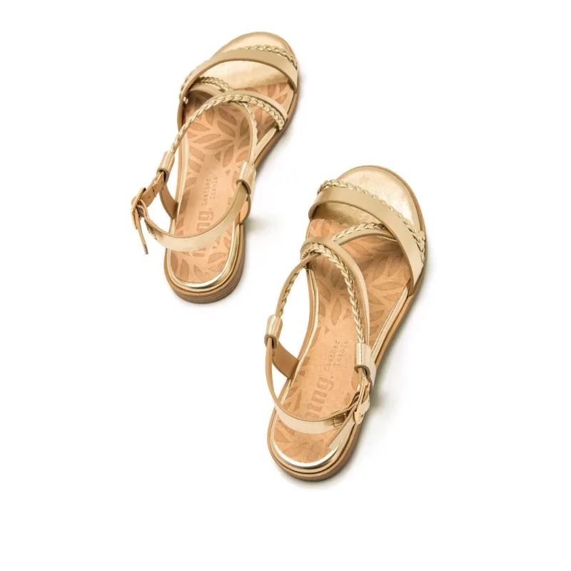 Sandalias Casual de Mujer MTNG MARIA Oro 57518