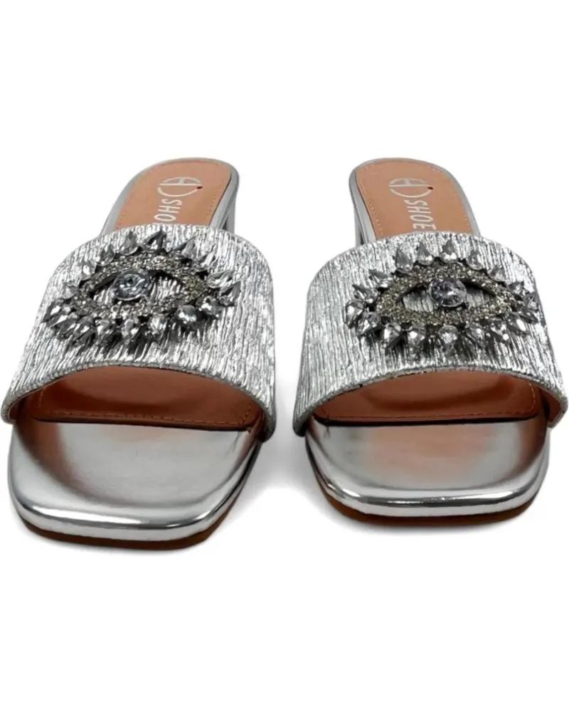 Sandalias TIMBOS  de Mujer ZUECO TACON FIESTA MUJER PLATA 129862  PLATEADO