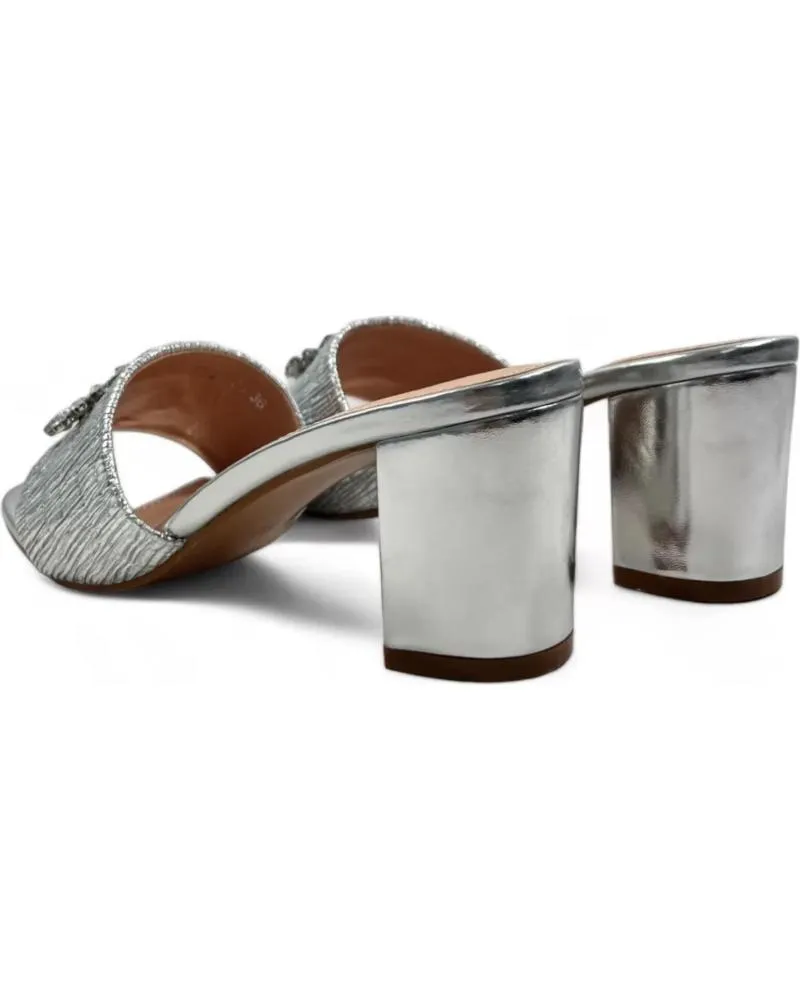 Sandalias TIMBOS  de Mujer ZUECO TACON FIESTA MUJER PLATA 129862  PLATEADO