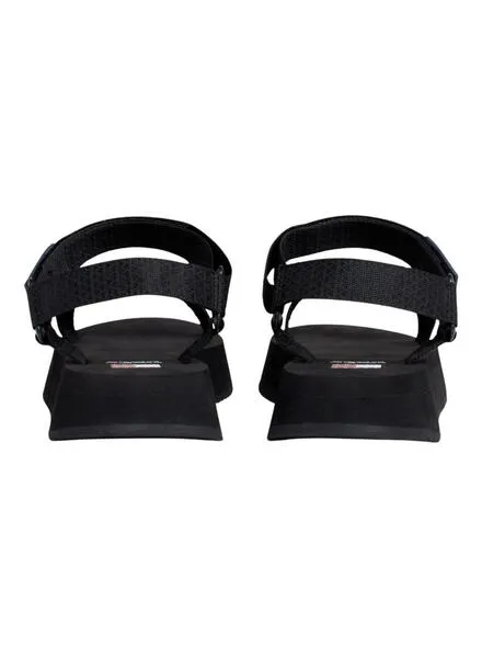 Sandalias Tommy Jeans Patch Negro para Mujer