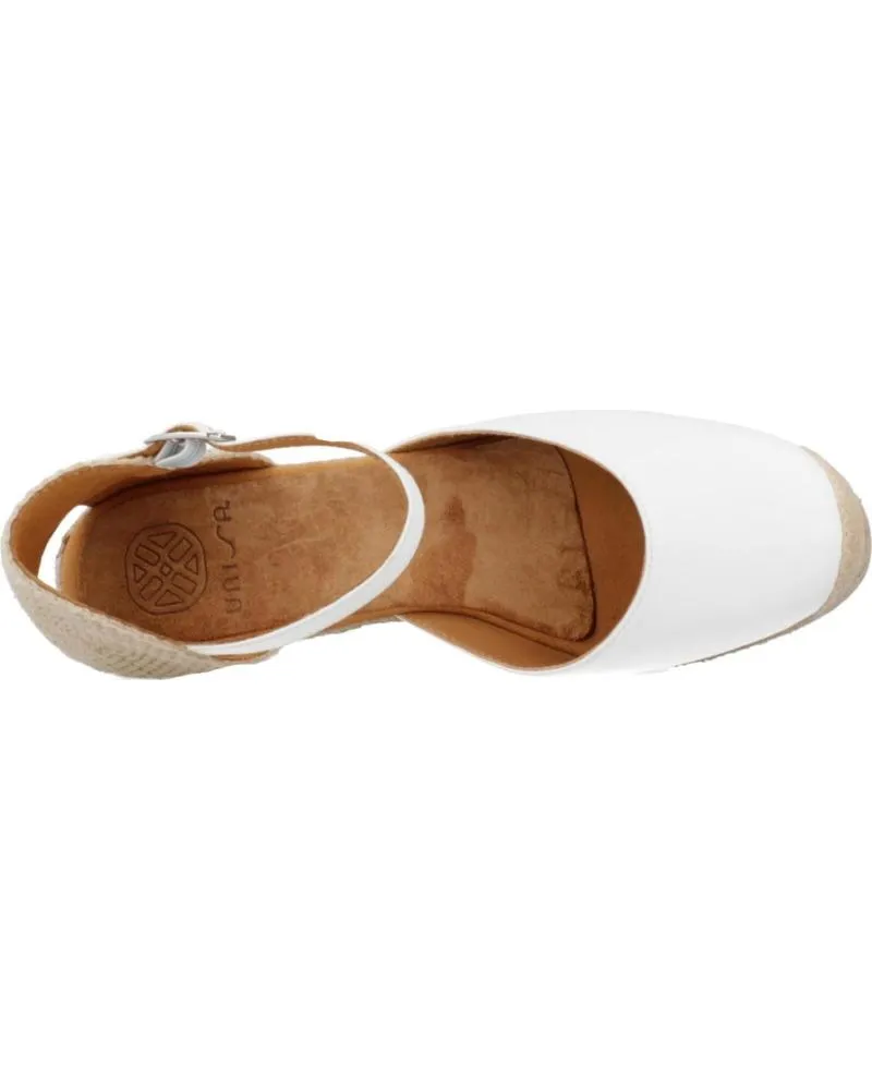 Sandalias UNISA  de Mujer ALPARGATAS MUJER MODELO CACERES 24 COLOR BLANCO  WHITE