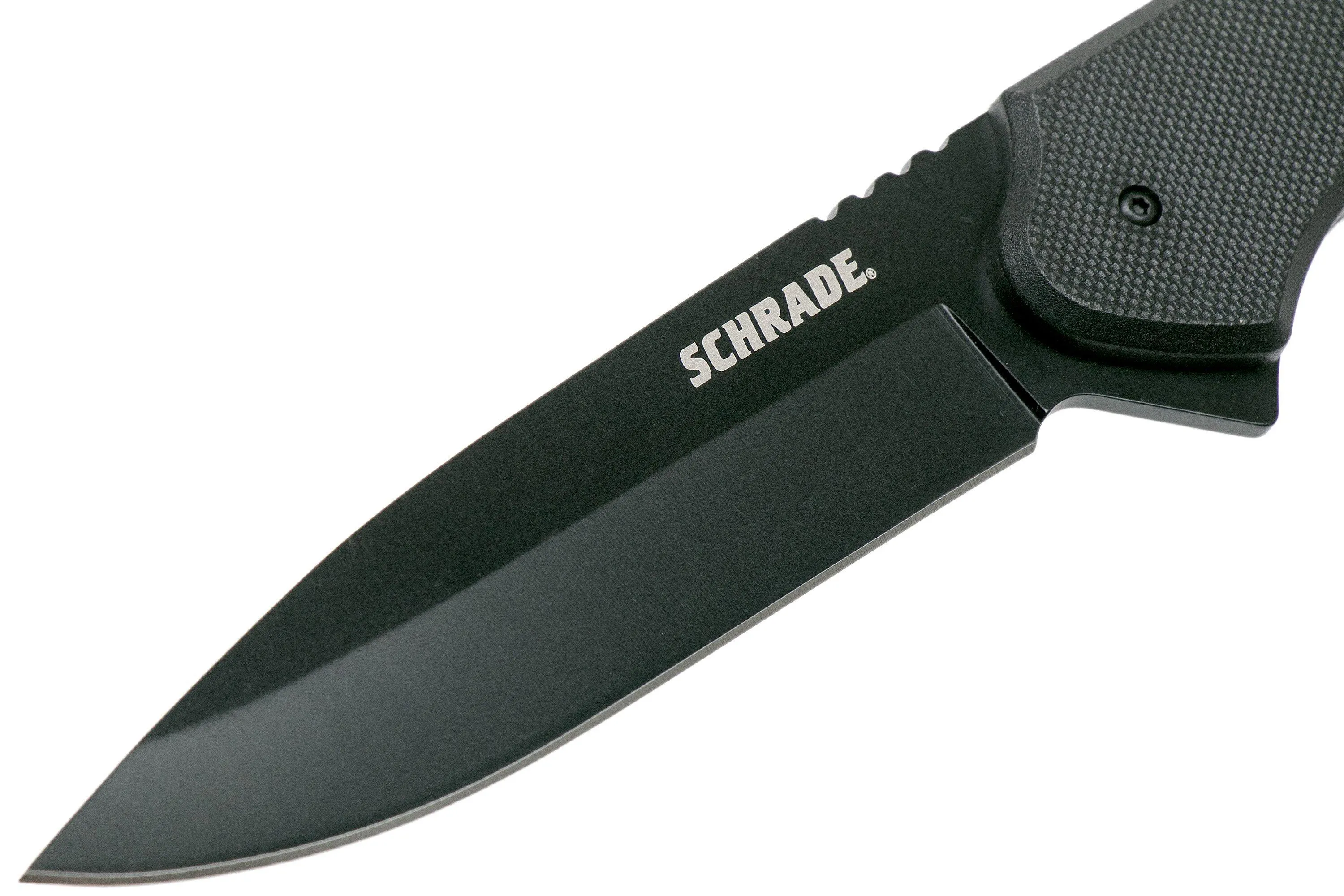 Schrade Fixed Knife 4" Drop Point 1124286 Tan & Black FRN navaja
