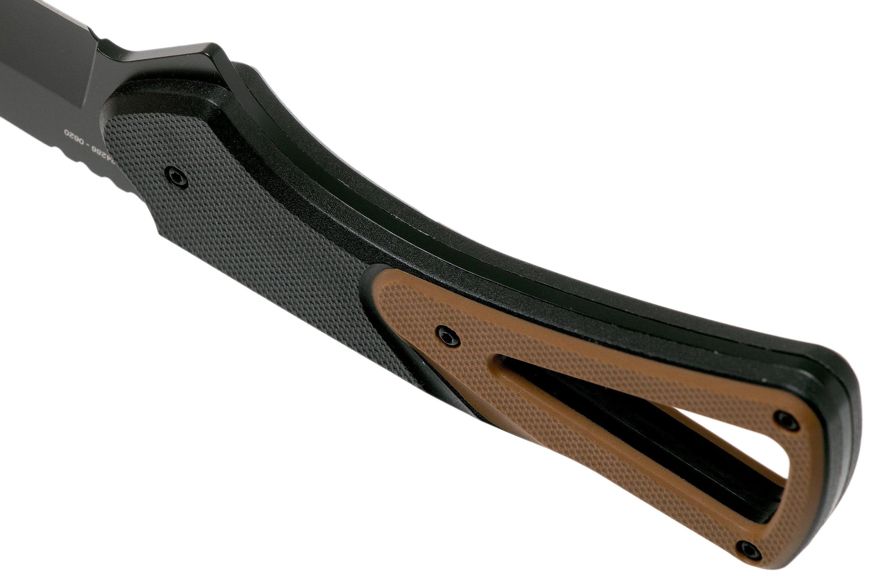 Schrade Fixed Knife 4" Drop Point 1124286 Tan & Black FRN navaja