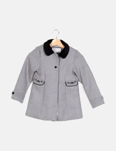 Sergent major Abrigo gris bolsillo bordado