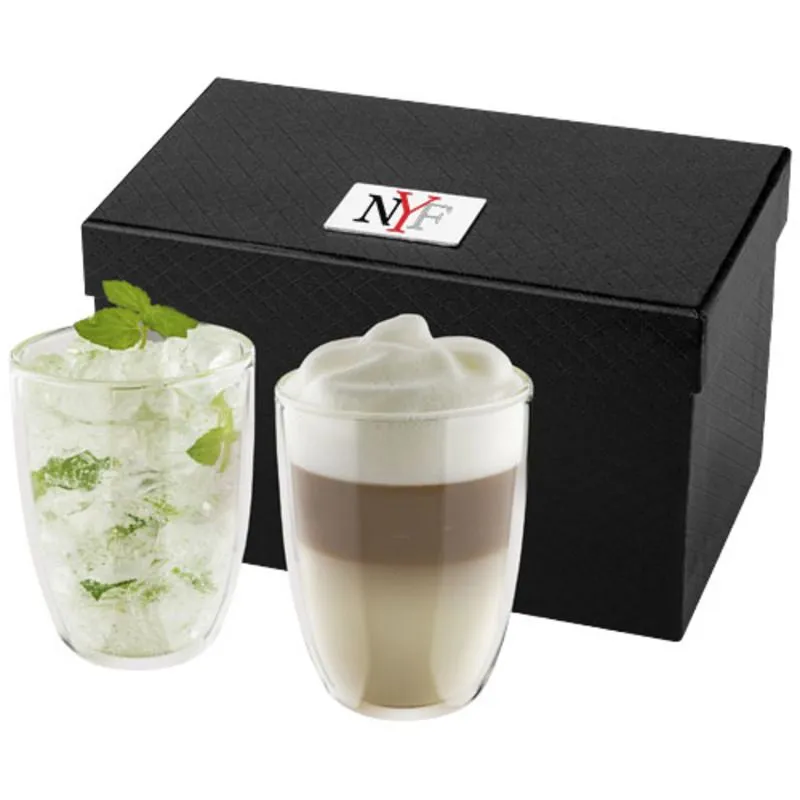 Set de 2 vasos de vidrio 'Boda'
