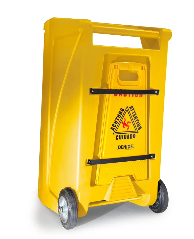 Set móvil de emergencia DENSORB, absorbente en amarillo señal Caddy Medium versión Aceite