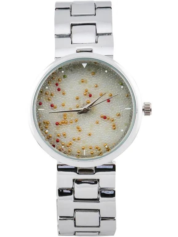 Solada Reloj redondo con brillo