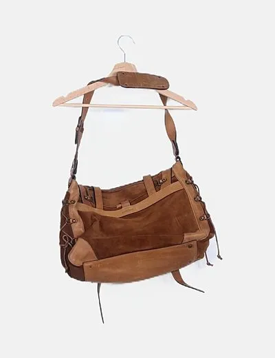 Sportmax Bolso satchel serraje combinado