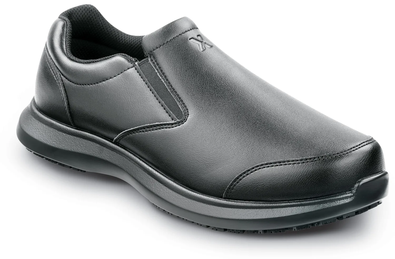 SR MAX Zapato de trabajo con puntera blanda, antideslizante MaxTRAX, estilo Oxford con elßsticos laterales, negro de mujer SR Ma