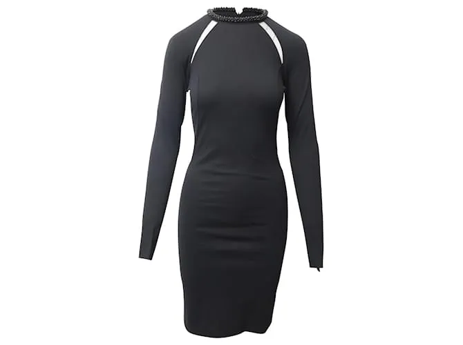 Stella Mc Cartney Vestido de algodón negro con cuello adornado de Stella McCartney 