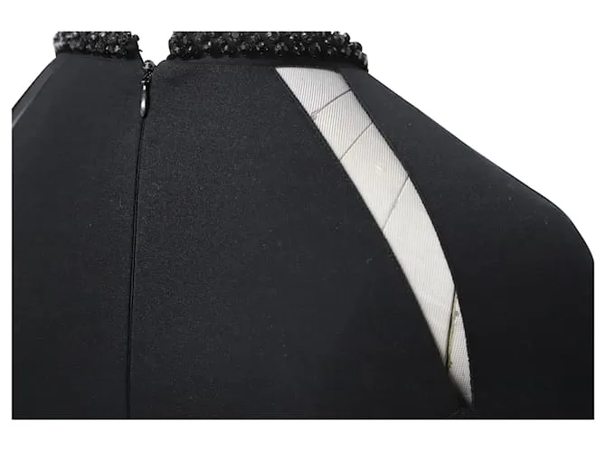 Stella Mc Cartney Vestido de algodón negro con cuello adornado de Stella McCartney 
